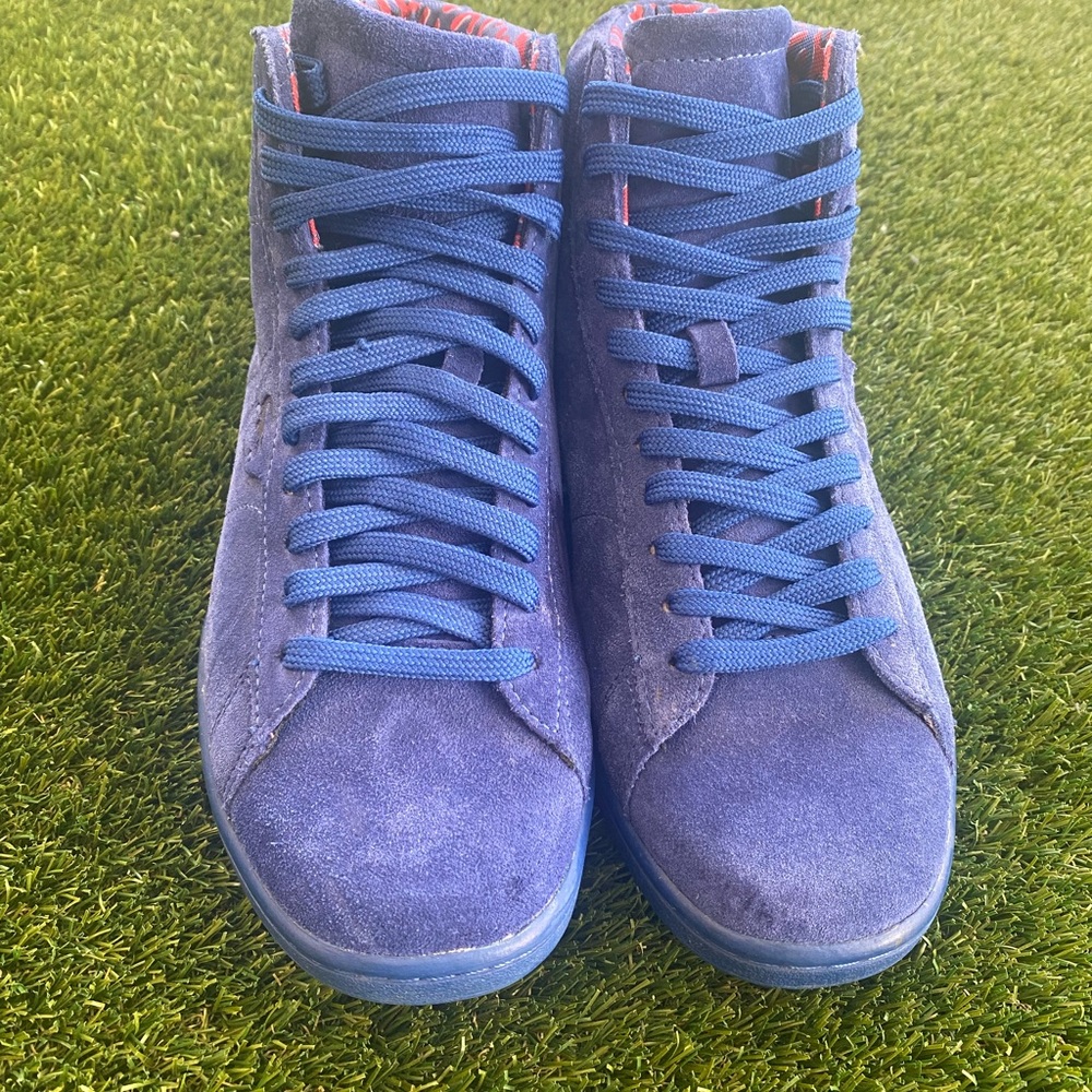 🔥LACOSTE BROADWICK HI-SHOE BLUE SUEDE (8.5) MENS 🔥 - Picture 2 of 7
